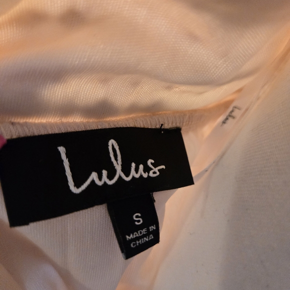 Lulu's Blush Beaded Evening Dress Midi - Picture 9 of 11